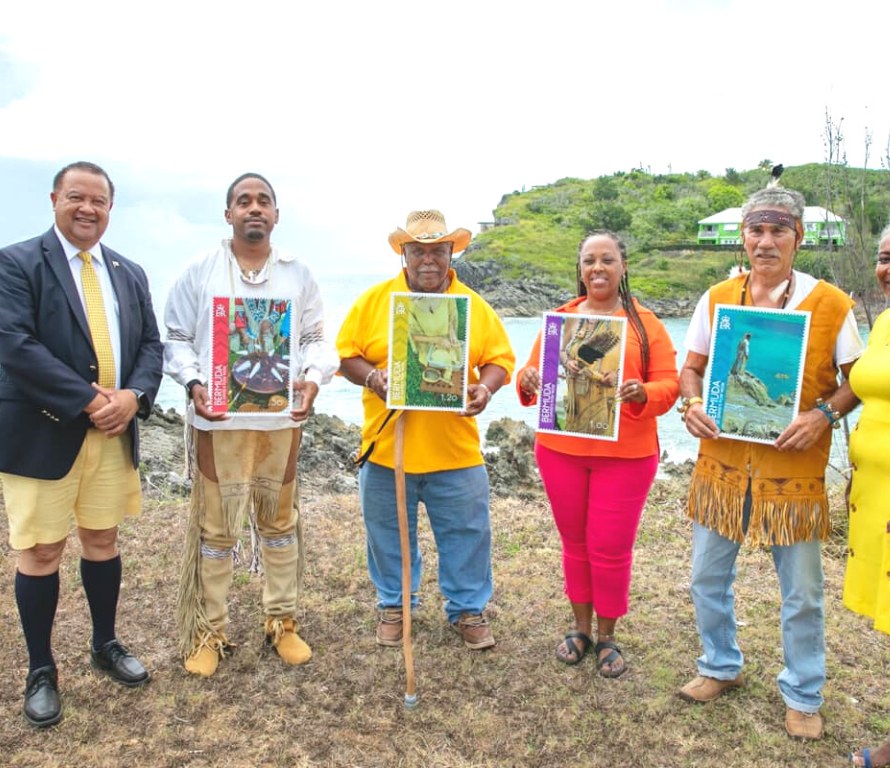 Bermuda Post Office SDINC PowWow commemorative stamp release, July 2022